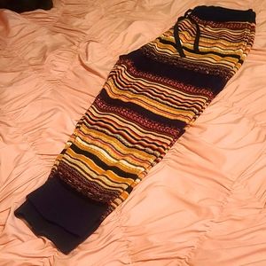 Free people multi colored striped sweatpants